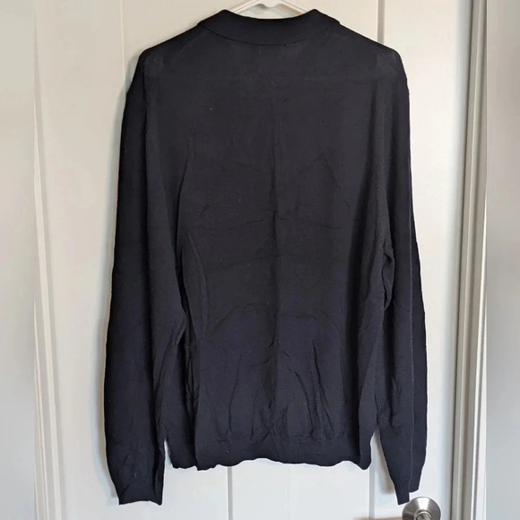 Eddie Bauer Navy Merino Wool Sweater Polo sz XL - Picture 5 of 5